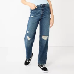 Juniors' SO® Super High-Rise Baggy Dad Jeans 9 Juniors' SO® Super High-Rise Baggy Dad Jeans -Cheap SO Store 5561846 Dark Destructed