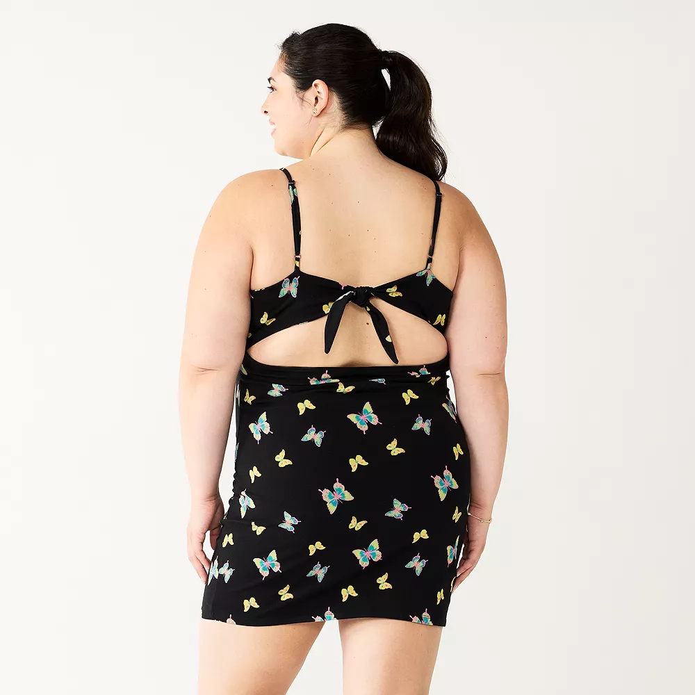 Juniors' Plus Size SO® Back-Tie Bodycon Mini Dress 5 Juniors' Plus Size SO® Back-Tie Bodycon Mini Dress - Image 3