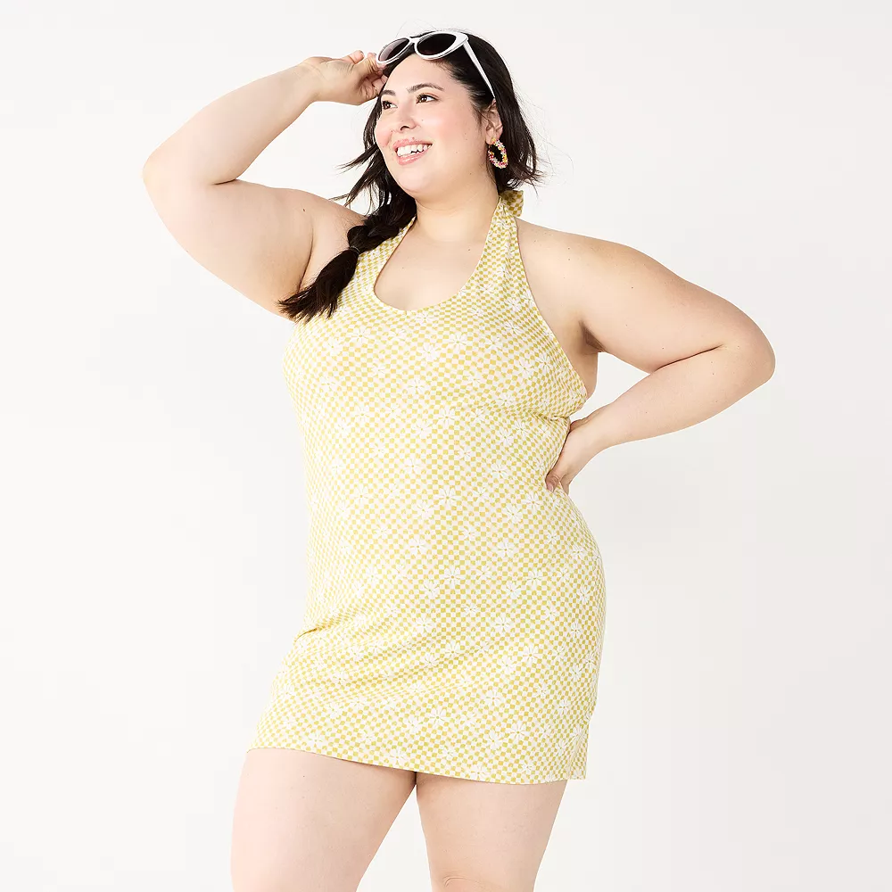 Juniors' Plus Size SO® Halter Bodycon Mini Dress 4 Juniors' Plus Size SO® Halter Bodycon Mini Dress - Image 2