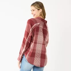 Juniors' SO® Long Sleeve Button Down Shirt -Cheap SO Store 5567334 ALT