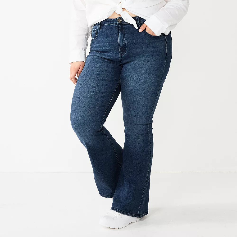 Juniors' Plus Size SO® High-Rise Flare Jeans 4 Juniors' Plus Size SO® High-Rise Flare Jeans - Image 2