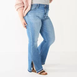 Juniors' Plus Size SO® High-Rise Flare Jeans