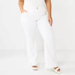 Juniors' Plus Size SO® High-Rise Flare Jeans 16 Juniors' Plus Size SO® High-Rise Flare Jeans -Cheap SO Store 5568305 White