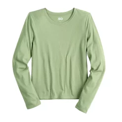 Juniors' SO® Essential Crewneck Long Sleeve Top 29 Juniors' SO® Essential Crewneck Long Sleeve Top -Cheap SO Store 5568567 ALT5