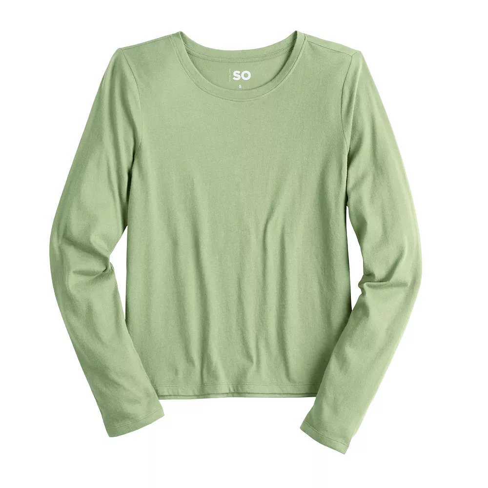 Juniors' SO® Essential Crewneck Long Sleeve Top 16 Juniors' SO® Essential Crewneck Long Sleeve Top - Image 14
