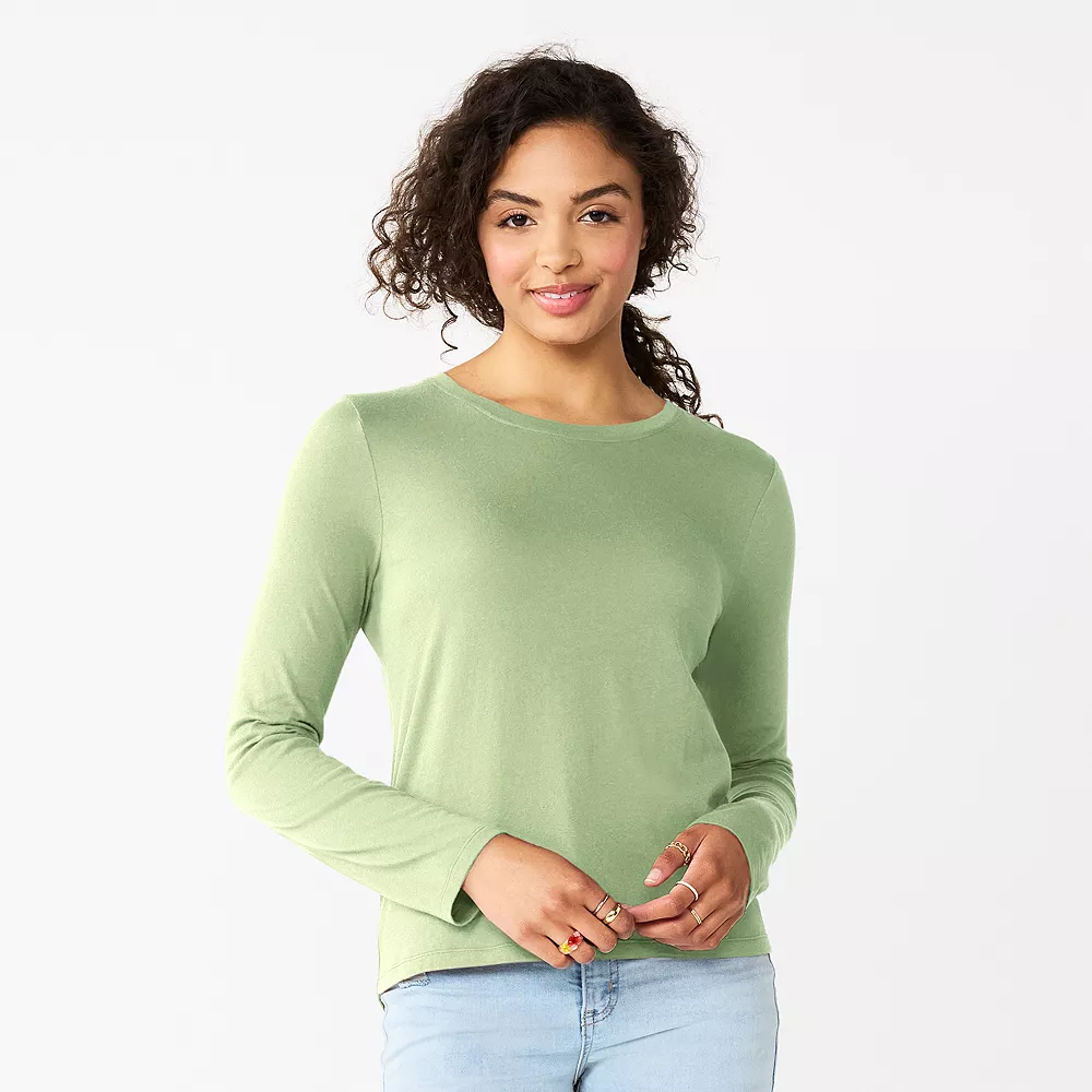 Juniors' SO® Essential Crewneck Long Sleeve Top 4 Juniors' SO® Essential Crewneck Long Sleeve Top - Image 2