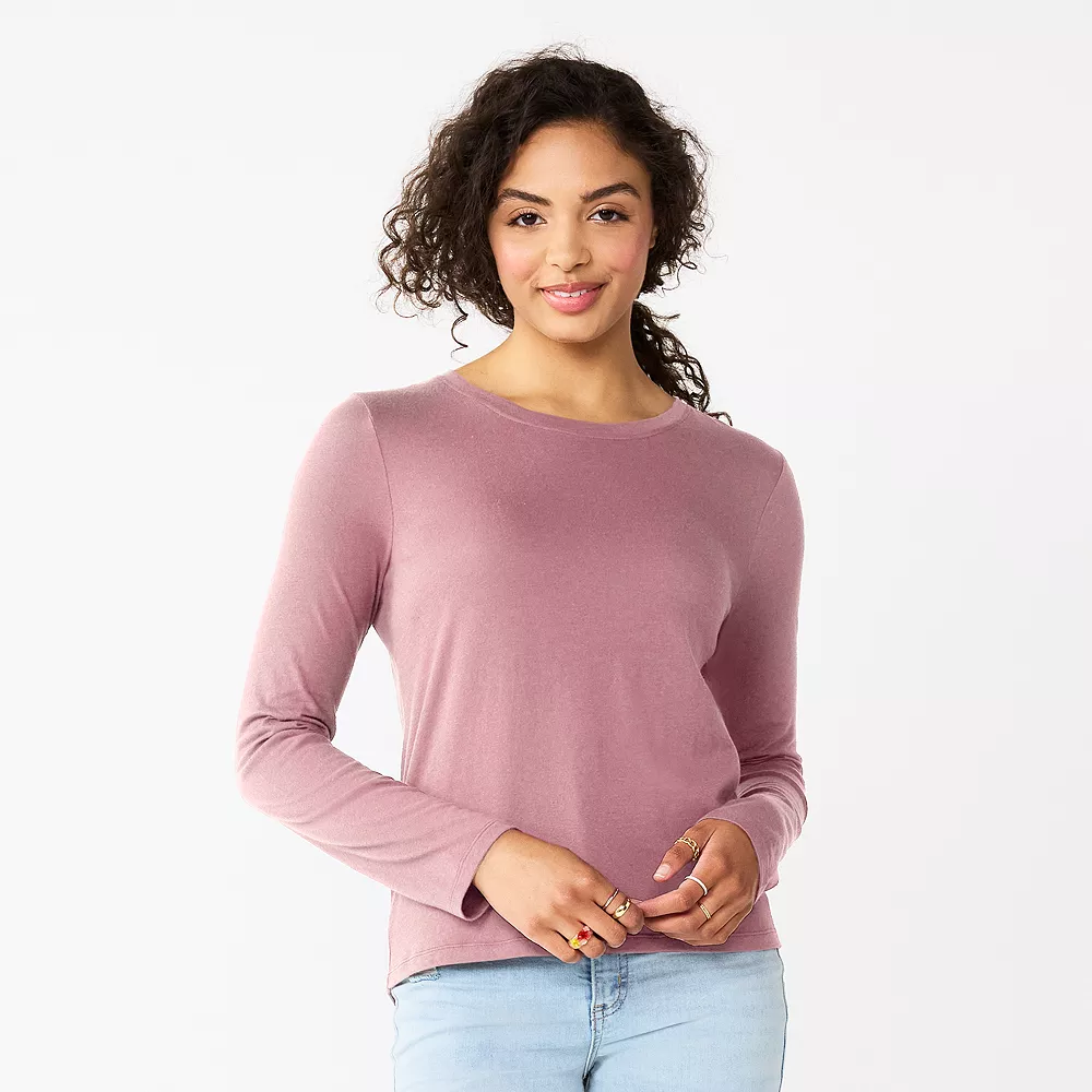 Juniors' SO® Essential Crewneck Long Sleeve Top 10 Juniors' SO® Essential Crewneck Long Sleeve Top - Image 8