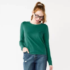 Juniors' SO® Essential Crewneck Long Sleeve Top 20 Juniors' SO® Essential Crewneck Long Sleeve Top -Cheap SO Store 5568567 Vintage Moss