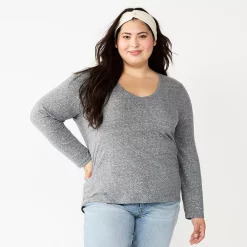 Juniors' Plus Size SO® Classic Long Sleeve V-Neck Top 15 Juniors' Plus Size SO® Classic Long Sleeve V-Neck Top -Cheap SO Store 5568689 Forged Iron