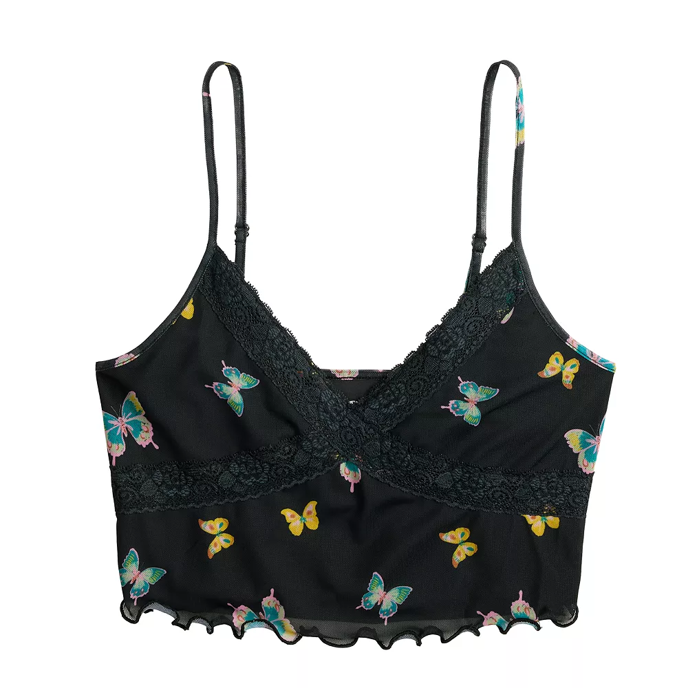 Juniors' SO® Lace Trim Print Cami 7 Juniors' SO® Lace Trim Print Cami - Image 5