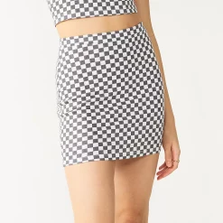 Juniors' SO® High-Rise Mini Skirt 12 Juniors' SO® High-Rise Mini Skirt -Cheap SO Store 5572658 Black Check