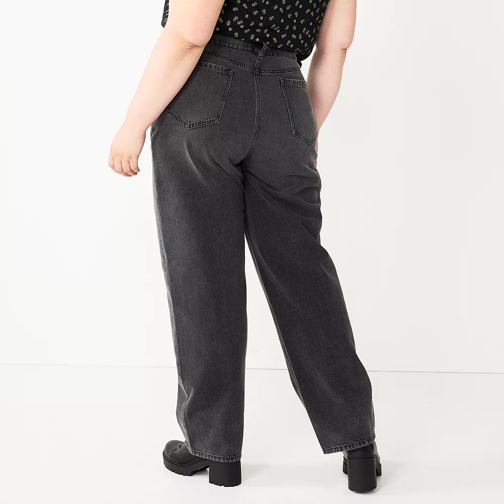 Juniors' Plus Size SO® Super High Rise Baggy Jeans 4 Juniors' Plus Size SO® Super High Rise Baggy Jeans - Image 2