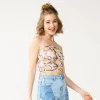 Juniors' SO® Side Cinched Cropped Print Cami 1 Juniors' SO® Side Cinched Cropped Print Cami -Cheap SO Store 5575432 Multi Swirl