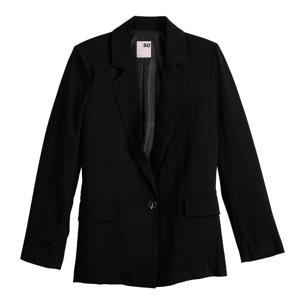 Juniors' SO® Oversized Blazer 7 Juniors' SO® Oversized Blazer - Image 5