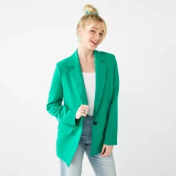 Juniors' SO® Oversized Blazer 9 Juniors' SO® Oversized Blazer -Cheap SO Store 5575915 Emerald