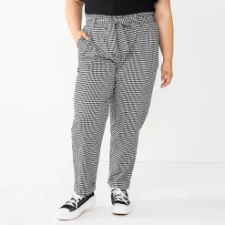 Juniors' Plus Size SO® High-Rise Paperbag Tapered Leg Pants 18 Juniors' Plus Size SO® High-Rise Paperbag Tapered Leg Pants -Cheap SO Store 5576669 Black And White