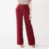 Juniors' SO® Solid High-Rise Wide Leg Trousers -Cheap SO Store 5576670 Berry