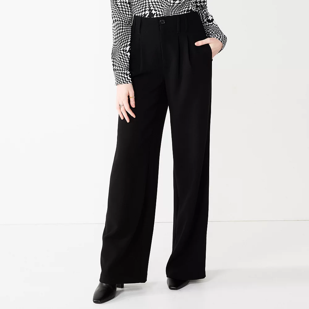 Juniors' SO® Solid High-Rise Wide Leg Trousers 4 Juniors' SO® Solid High-Rise Wide Leg Trousers - Image 2