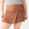 Juniors' Plus Size SO® Double Knot Wrap Mini Skirt 1 Juniors' Plus Size SO® Double Knot Wrap Mini Skirt -Cheap SO Store 5578084 Puebla Brown