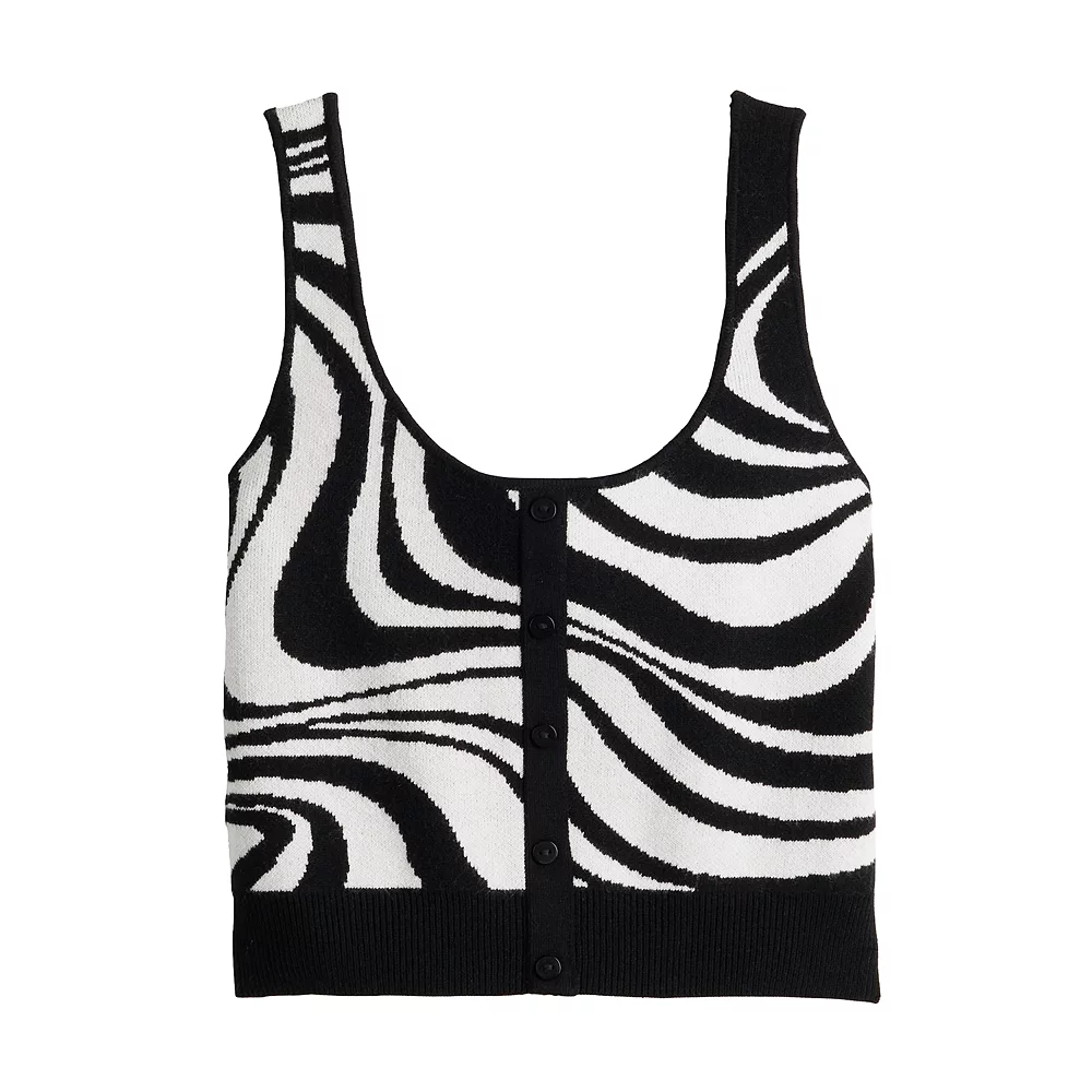 Juniors' SO® Cropped Swirl Sweater Tank 4 Juniors' SO® Cropped Swirl Sweater Tank - Image 2