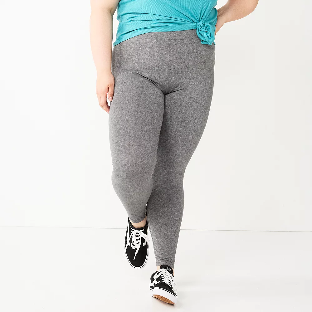Juniors' Plus Size SO® Solid High-Rise Leggings 6 Juniors' Plus Size SO® Solid High-Rise Leggings - Image 4