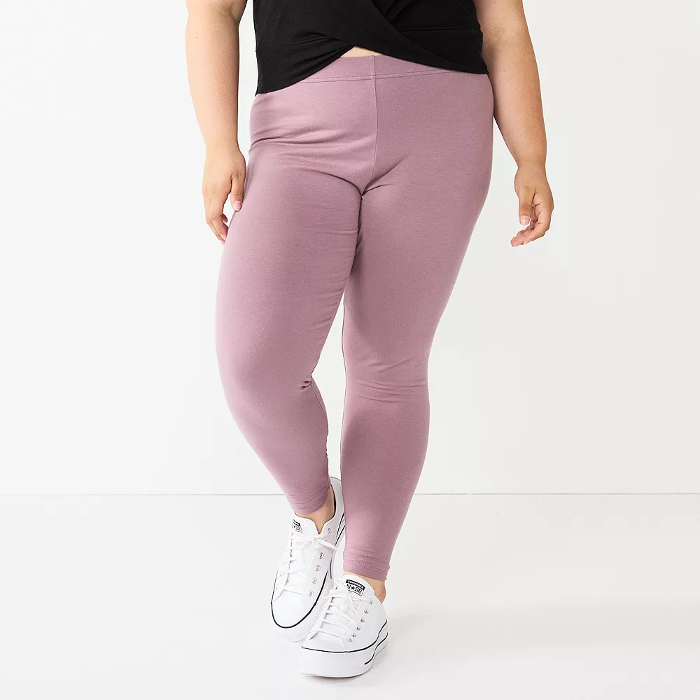 Juniors' Plus Size SO® Solid High-Rise Leggings 7 Juniors' Plus Size SO® Solid High-Rise Leggings - Image 5