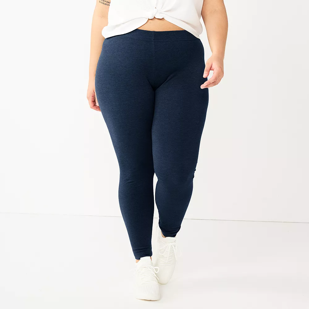 Juniors' Plus Size SO® Solid High-Rise Leggings 5 Juniors' Plus Size SO® Solid High-Rise Leggings - Image 3