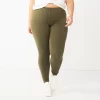 Juniors' Plus Size SO® Solid High-Rise Leggings 2 Juniors' Plus Size SO® Solid High-Rise Leggings -Cheap SO Store 5580103 Olive Forest
