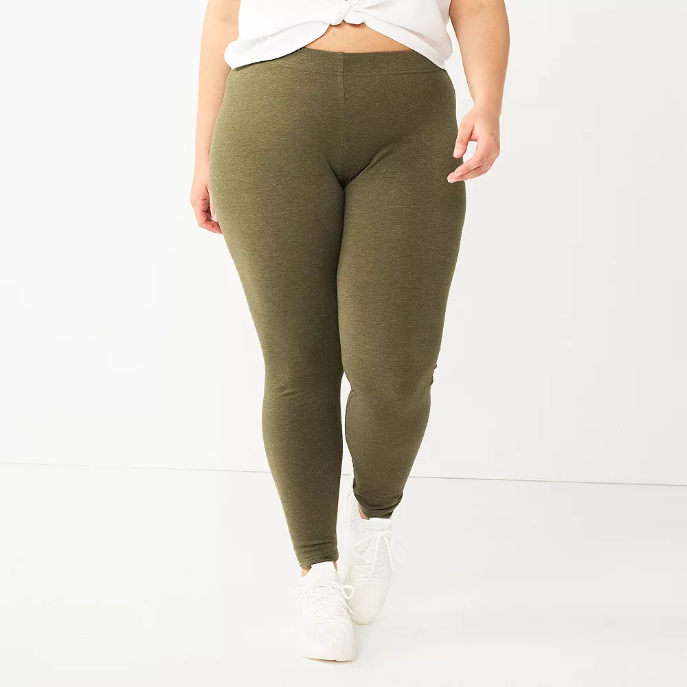 Juniors' Plus Size SO® Solid High-Rise Leggings 3 Juniors' Plus Size SO® Solid High-Rise Leggings