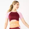 Juniors' SO® Front Cut-Out Seamless Top 2 Juniors' SO® Front Cut-Out Seamless Top -Cheap SO Store 5581527 Berry Colorblock