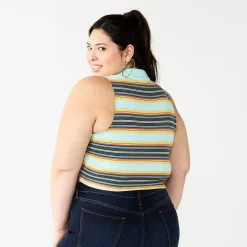 Juniors' Plus Size SO® Cropped Polo Tank 11 Juniors' Plus Size SO® Cropped Polo Tank -Cheap SO Store 5585623 ALT