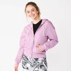 Juniors' SO® Favorite Long Sleeve Zip-Up Hoodie 37 Juniors' SO® Favorite Long Sleeve Zip-Up Hoodie -Cheap SO Store 5585853 Grape Frosting