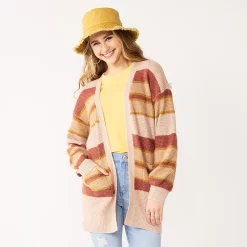 Juniors' SO® Waffle Cardigan -Cheap SO Store 5589105 Beige Tan Marl
