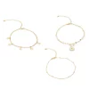 SO® Gold Tone Daisy Choker Necklace Set of 3 1 SO® Gold Tone Daisy Choker Necklace Set of 3 -Cheap SO Store 5589778