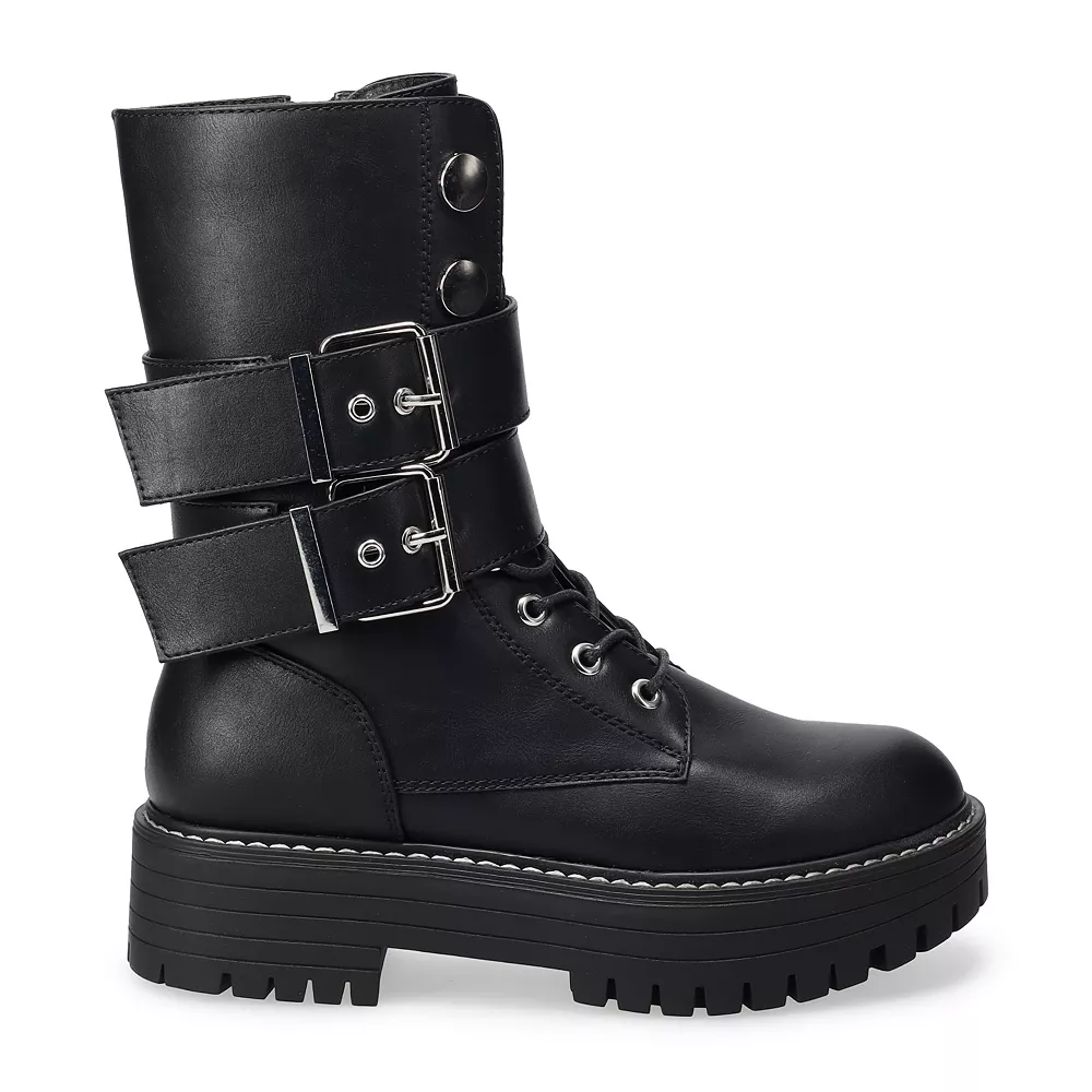 SO® Bookcase Women's Platform Combat Boots 5 SO® Bookcase Women's Platform Combat Boots - Image 3
