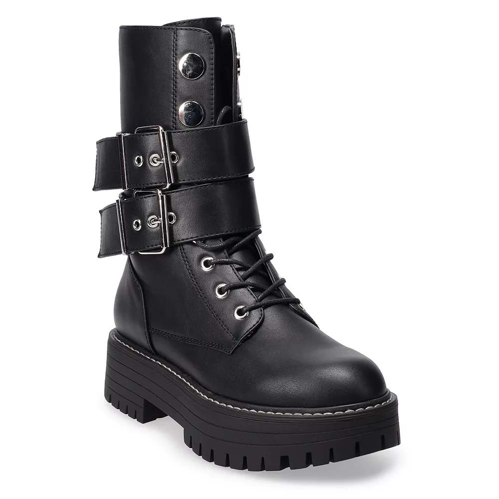 SO® Bookcase Women's Platform Combat Boots 4 SO® Bookcase Women's Platform Combat Boots - Image 2