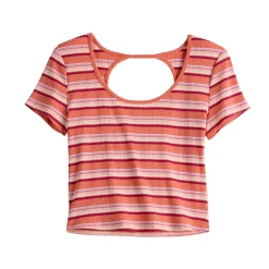 Juniors' SO® Cropped Striped Baby Tee -Cheap SO Store 5593011 ALT5