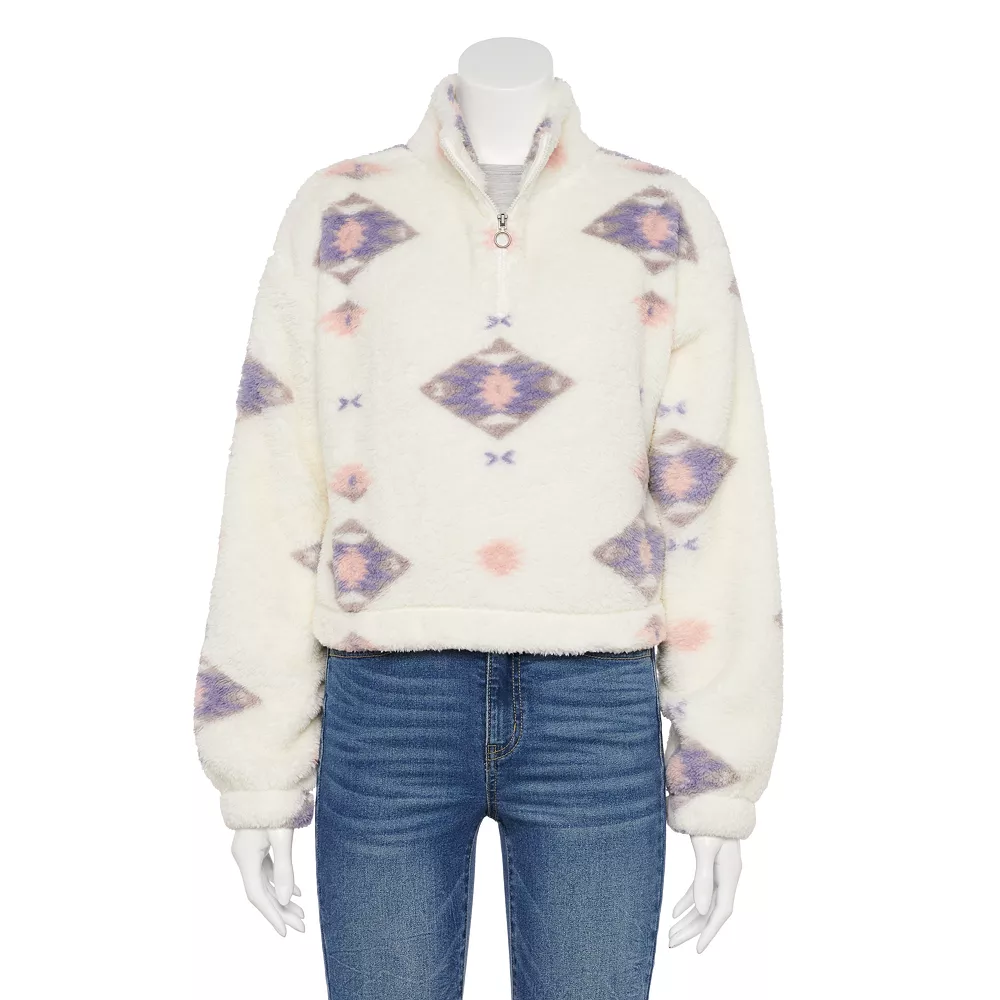 Juniors' SO® Sherpa Quarter-Zip Pullover 11 Juniors' SO® Sherpa Quarter-Zip Pullover - Image 9