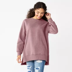 Juniors' SO® Oversized Weekend Tunic Pullover 33 Juniors' SO® Oversized Weekend Tunic Pullover -Cheap SO Store 5627679 Muted Plum