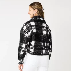 Juniors' SO® Cropped Shacket 10 Juniors' SO® Cropped Shacket -Cheap SO Store 5635421 ALT