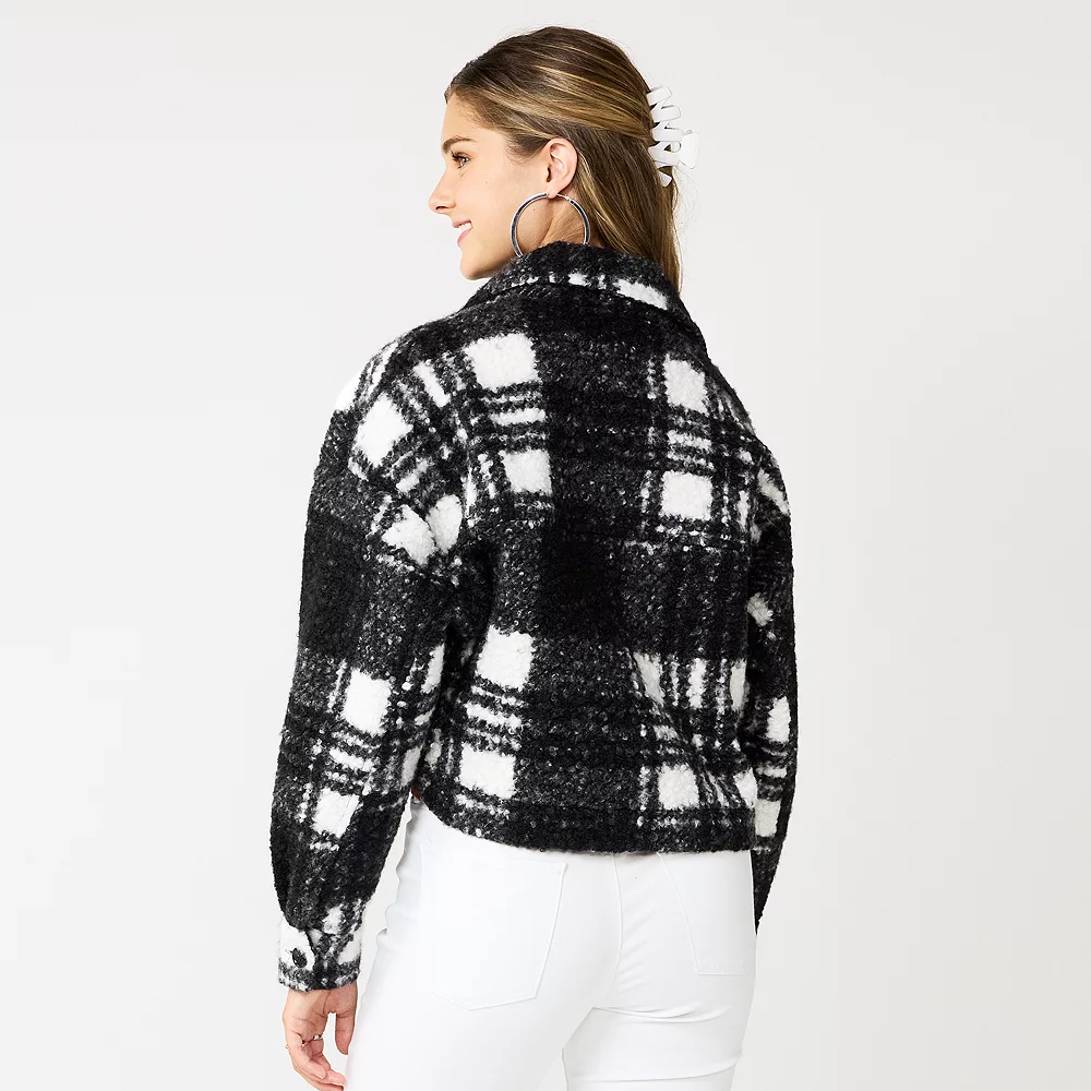 Juniors' SO® Cropped Shacket 6 Juniors' SO® Cropped Shacket - Image 4