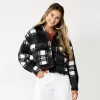 Juniors' SO® Cropped Shacket 2 Juniors' SO® Cropped Shacket -Cheap SO Store 5635421 Black White