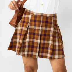 Juniors' SO® Pleated High-Rise Mini Skirt 32 Juniors' SO® Pleated High-Rise Mini Skirt -Cheap SO Store 5636560 Brown Plaid