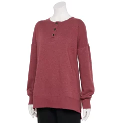 Juniors' SO® Adaptive Easy Dressing Henley Sweatshirt Sensory Friendly 13 Juniors' SO® Adaptive Easy Dressing Henley Sweatshirt Sensory Friendly -Cheap SO Store 5652297 Berry Magnolia