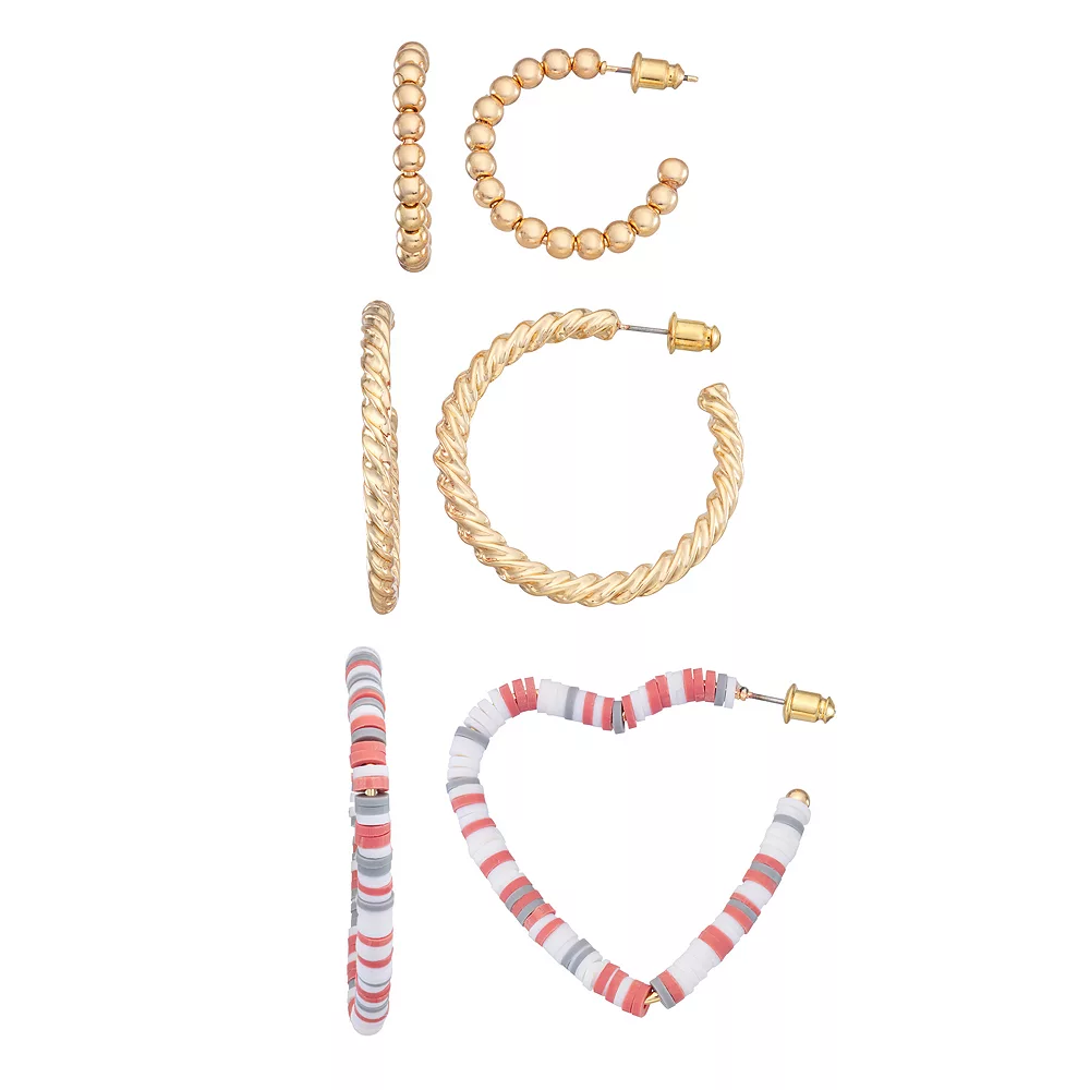 SO® Mix Media 6 Hoop Earring Set 3 SO® Mix Media 6 Hoop Earring Set