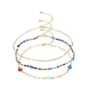SO® Millefiori Multi Color Choker Necklace 3 Piece Set -Cheap SO Store 5654544