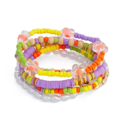 SO® Mixed Media Beaded 6 Pack Bracelet Set