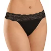 Juniors' SO® Medallion Lace Thong CAN83-005 2 Juniors' SO® Medallion Lace Thong CAN83-005 -Cheap SO Store 5671106 Black