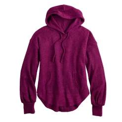 Juniors' SO® Balloon Sleeve Solid Hoodie 23 Juniors' SO® Balloon Sleeve Solid Hoodie -Cheap SO Store 5685563 ALT5