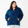 Juniors' Plus Size SO® Quarter Zip Sherpa Jacket 1 Juniors' Plus Size SO® Quarter Zip Sherpa Jacket -Cheap SO Store 5686225 Dark Blue Marble